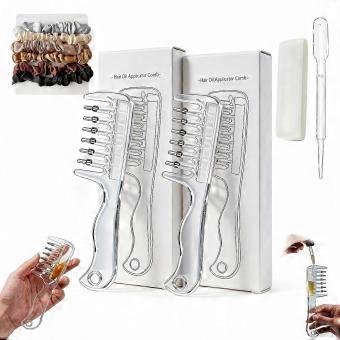 Hair Oil Applicator Comb,Refillable Scalp Massager for Oil Serum Root Targeted Care,Even Liquid Flow,Gentle Scalp Massage,Refillable_yzae