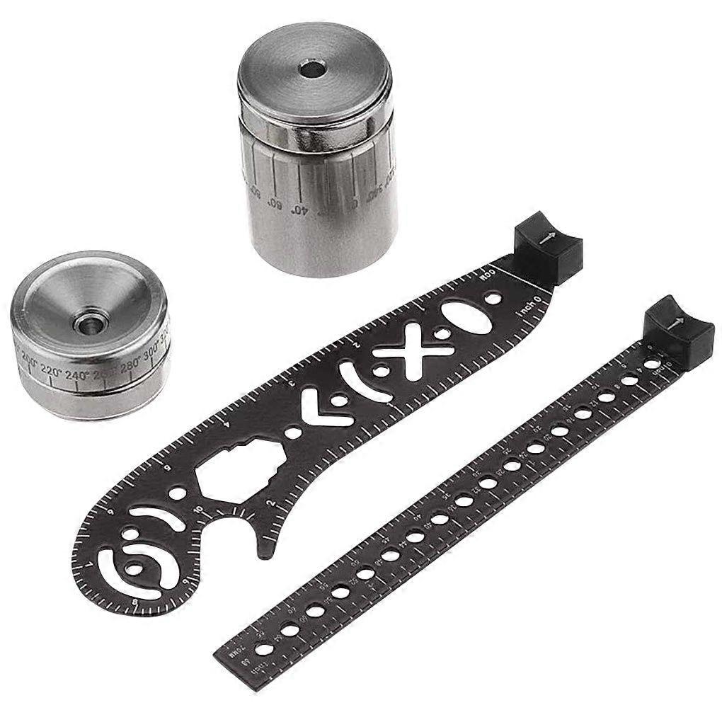 Multifunctional drawing tool, multifunctional drawing curve ruler, mini compass, protractor combination