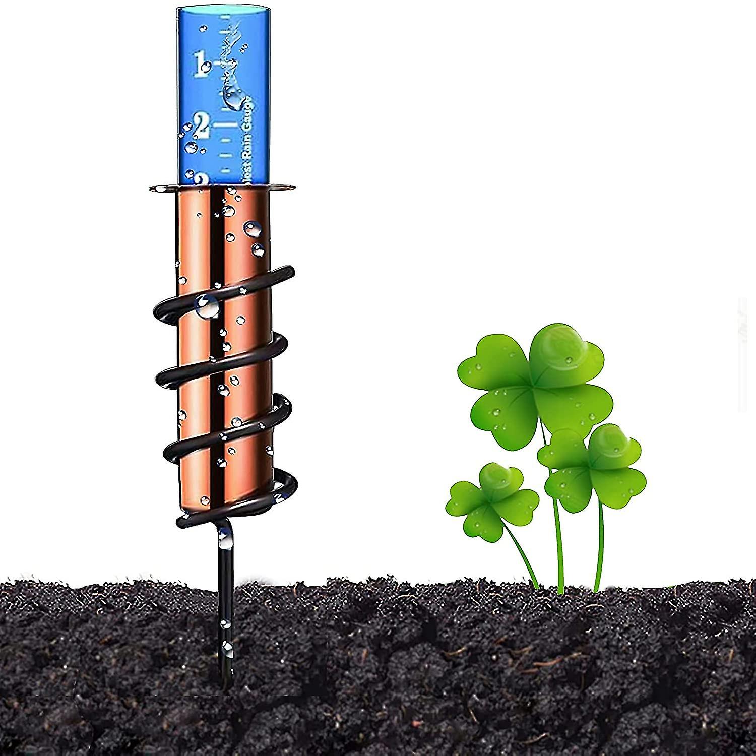 מד גשם בחוץ, מדידה מדויקת של קיבולת הגשם, קל לקריאה מד מפלס המים בקנה מידה עם