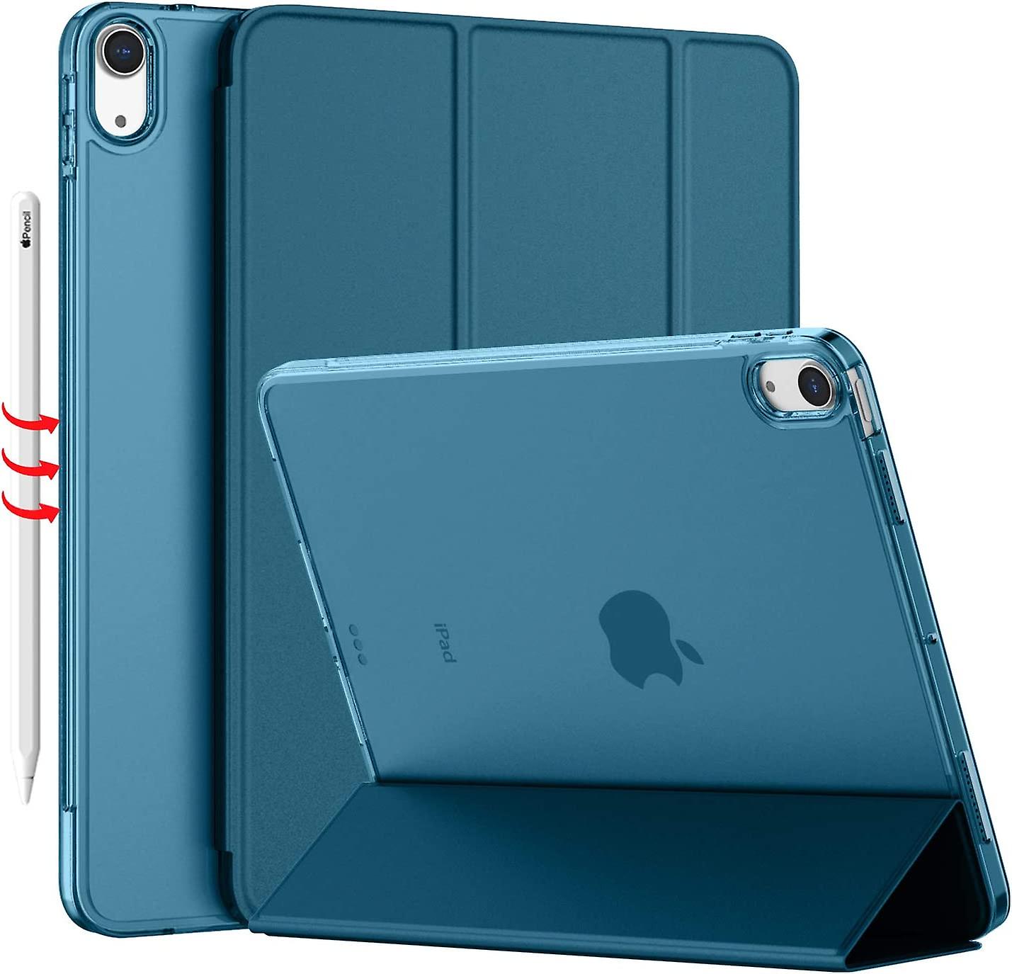 iPad Air 4 Case 2020 - iPad Air 4th Generation Case 10.9 Inch Lightweight Slim Cover with Translucent Frosted Hard Back [Support Touch ID](Teal)