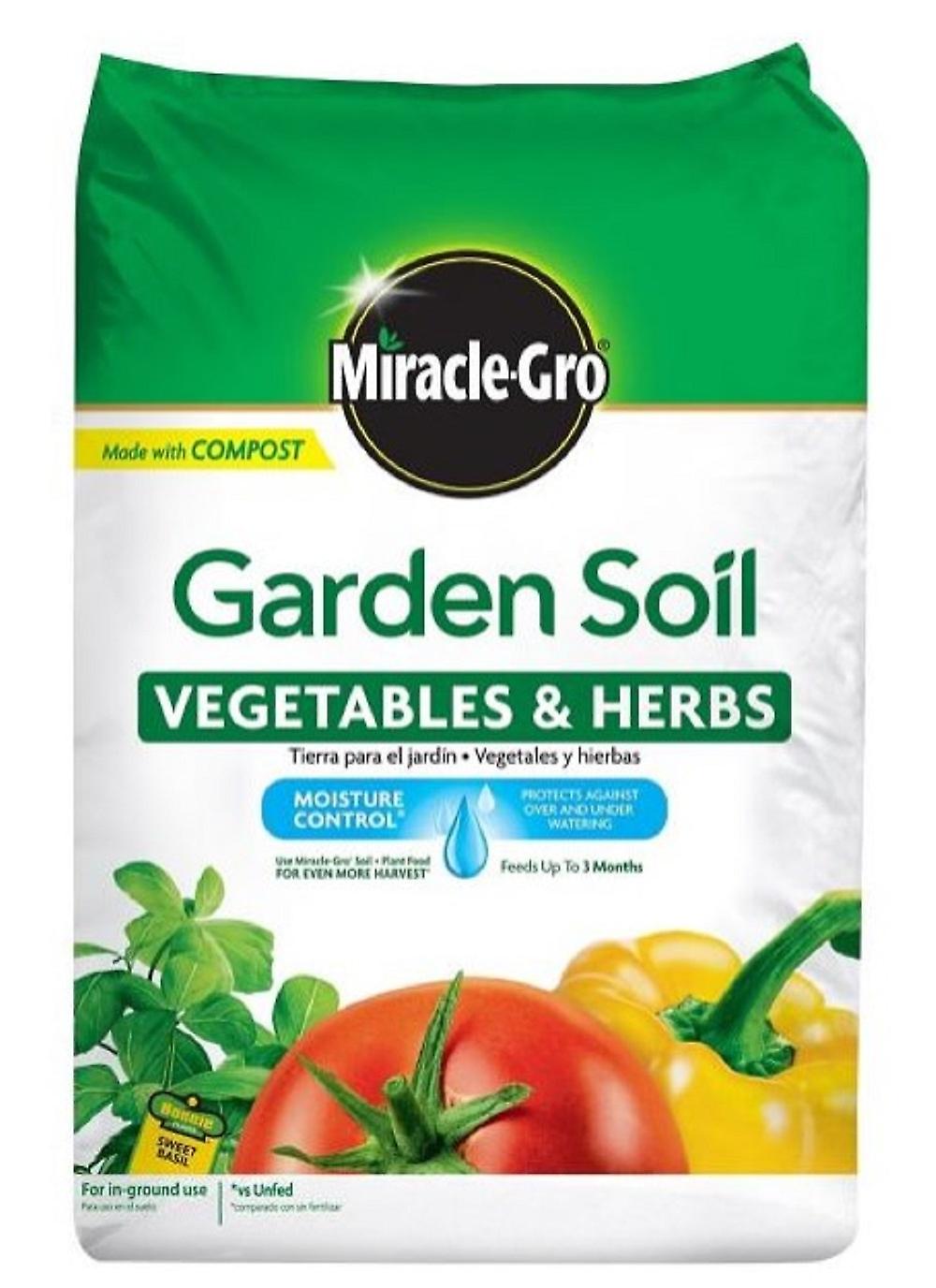 Miracle-Gro 73759430 蔬菜和香草户外花园土壤 1.5 立方英尺
