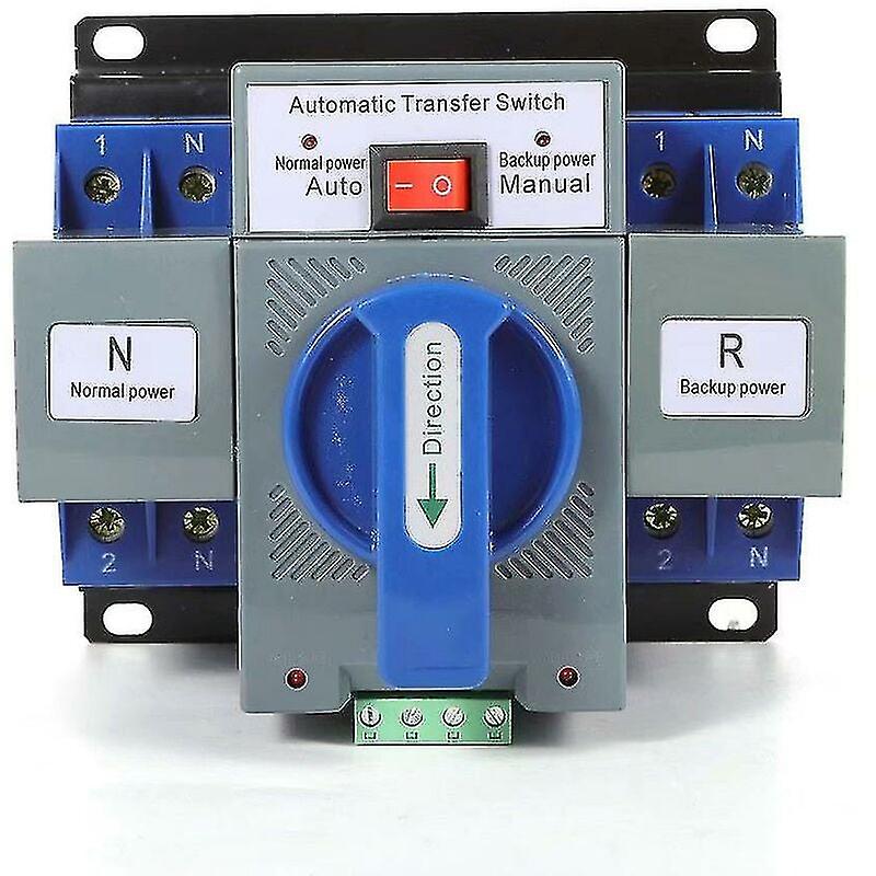 63a 2P ATS Generator Accessories Circuit Breaker Double Power Conversion Manual Automatic Transfer Switch-1pc