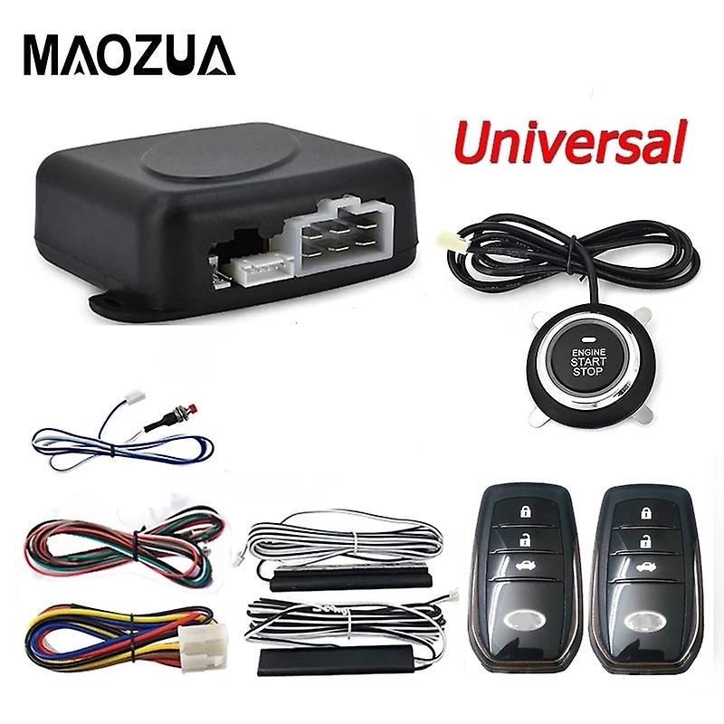Universal One Start Button System Remote Start Stop Keyless Entry System Engine Start Alarm System