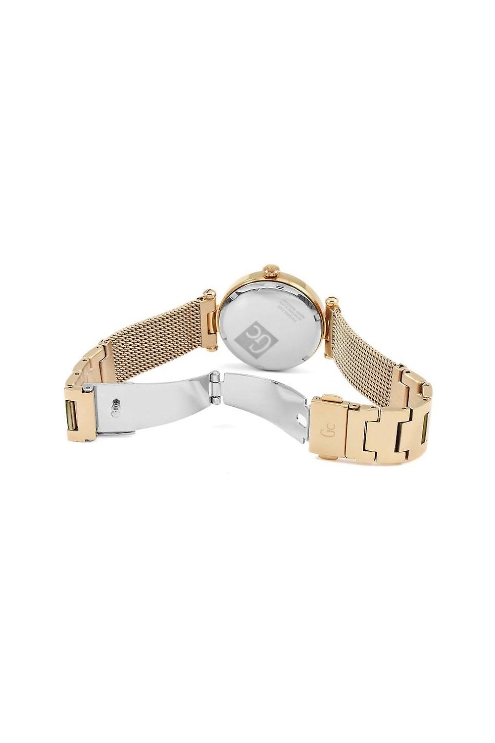 Montre Femme GC Pure Chic - Cadran Blanc 32mm, Acier PVD Doré - Quartz Suisse, étanche 100m - Neuf Avec étiquettes