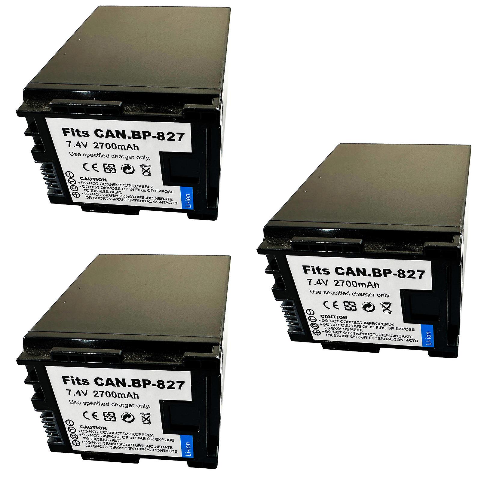 3 × بطارية سعة عالية لكانون BP-827 BP-819 809 بريتيش بتروليوم BP-808 BP-807 BP 809S 809BK بي بي بي بي-809B