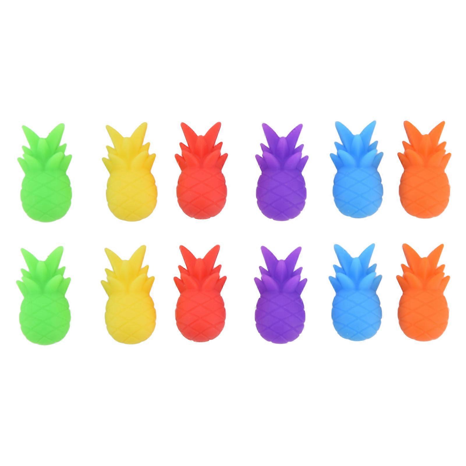 12PCS Wine Glass Marker Drinking Cup Identification Label Silicone Drinking Glass Tag for Party