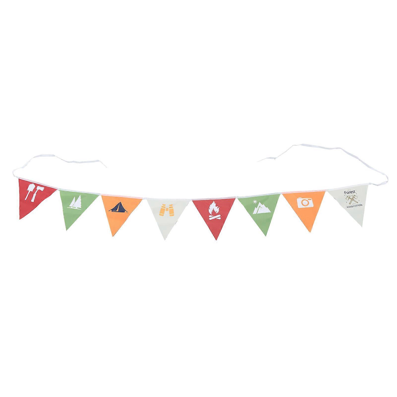 Triangle Bunting Flag,Pennant Banner Multicolor Hanging Triangle Flag Camp Flag Banner Achieve More