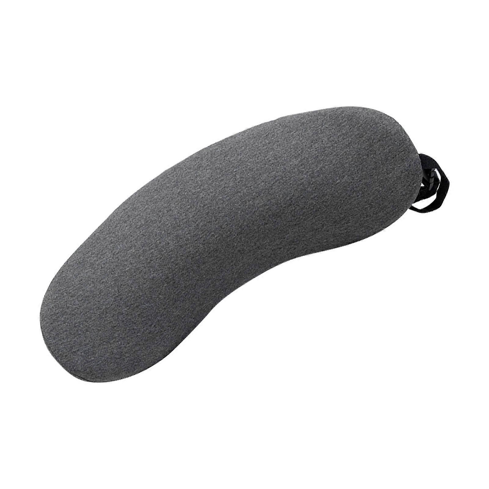 Lumbar Support Pillow Memory Foam Soft Good Resilience Reduce Pressure Ergonomic Back Waist Support Cushion Dark Gray 47x21x13cm/18.5x8.3x5.1in