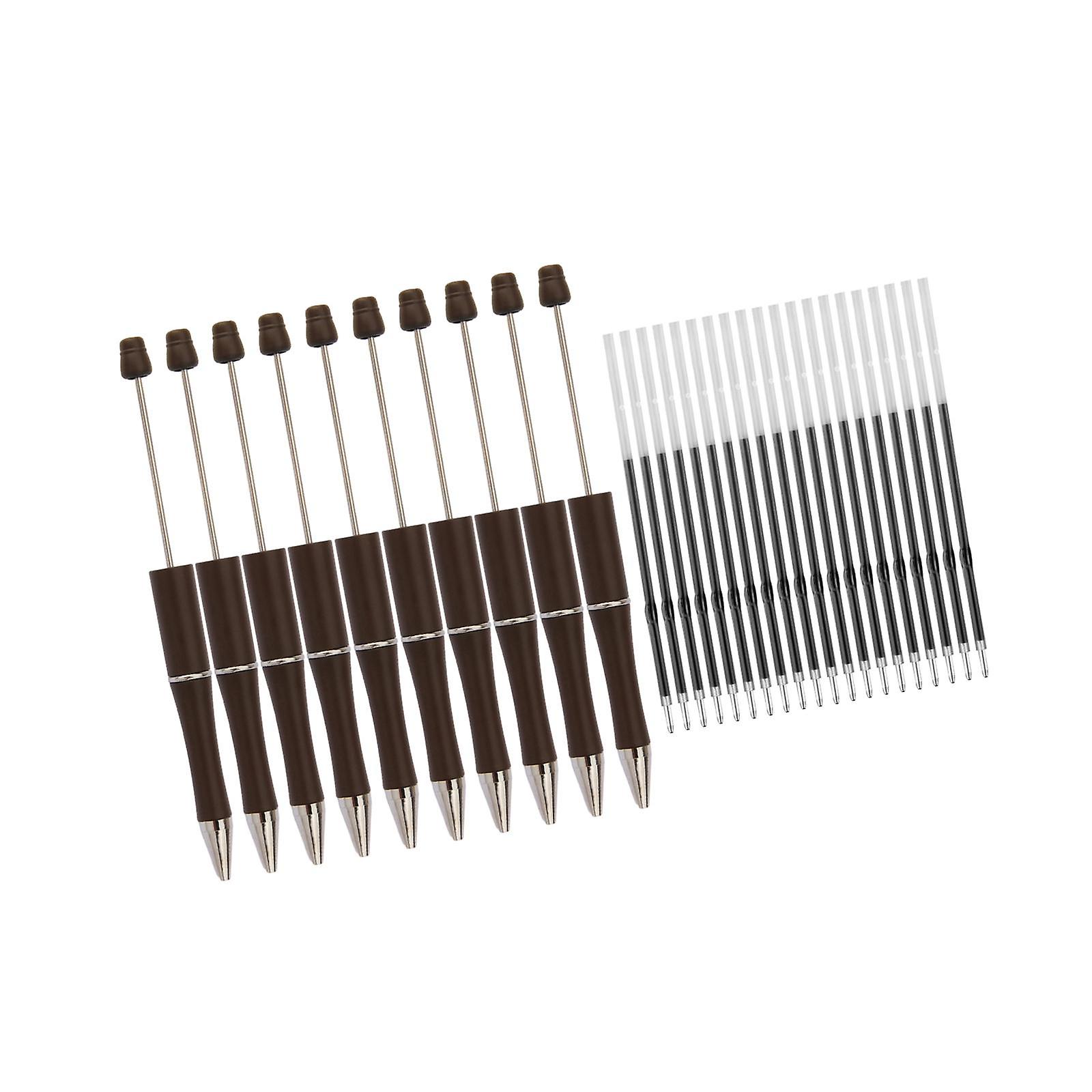 10 stk assorteret perlepen multipurpose kuglepen til tegne klasseværelse kontor brun