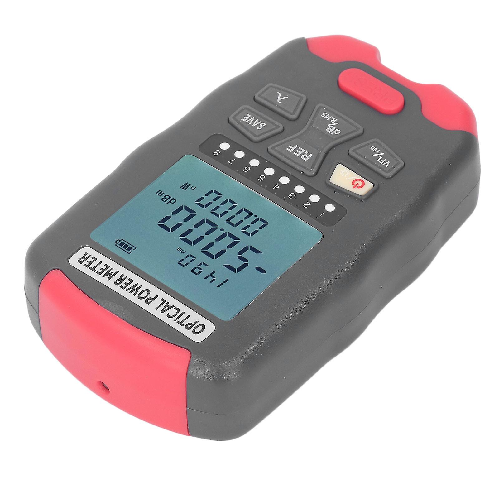 3 in 1 Fiber Optic Power Meter LED Lamp Optical Network Cable Tester 10KM Red Light Source AUA-D50 (-50-26dBm) 