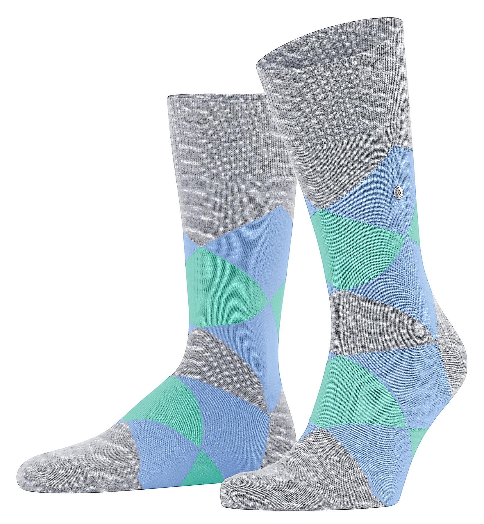 Burlington Clyde Socks - Artic Grey/Green/Blue