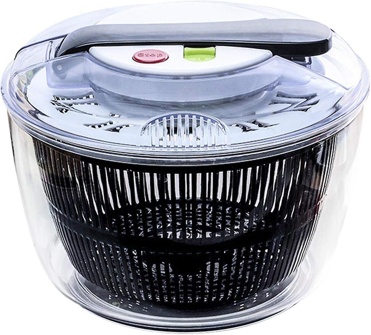 Salad Spinner, Large Fruit and Vegetable Dryer, Quick Dry Design Stop and Drain Lettuce with Ease for More Tasty