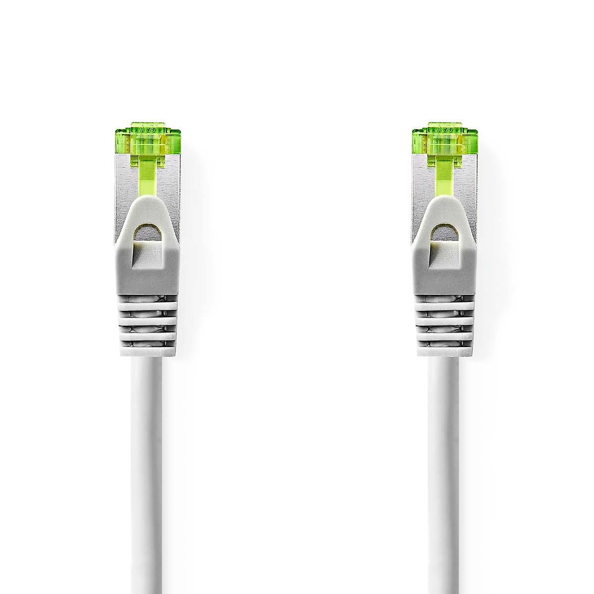 CAT7 Network Cable | S/FTP | RJ45 male | RJ45 male | 2.00 m | Snagless | Round | LSZH | Grey | Label