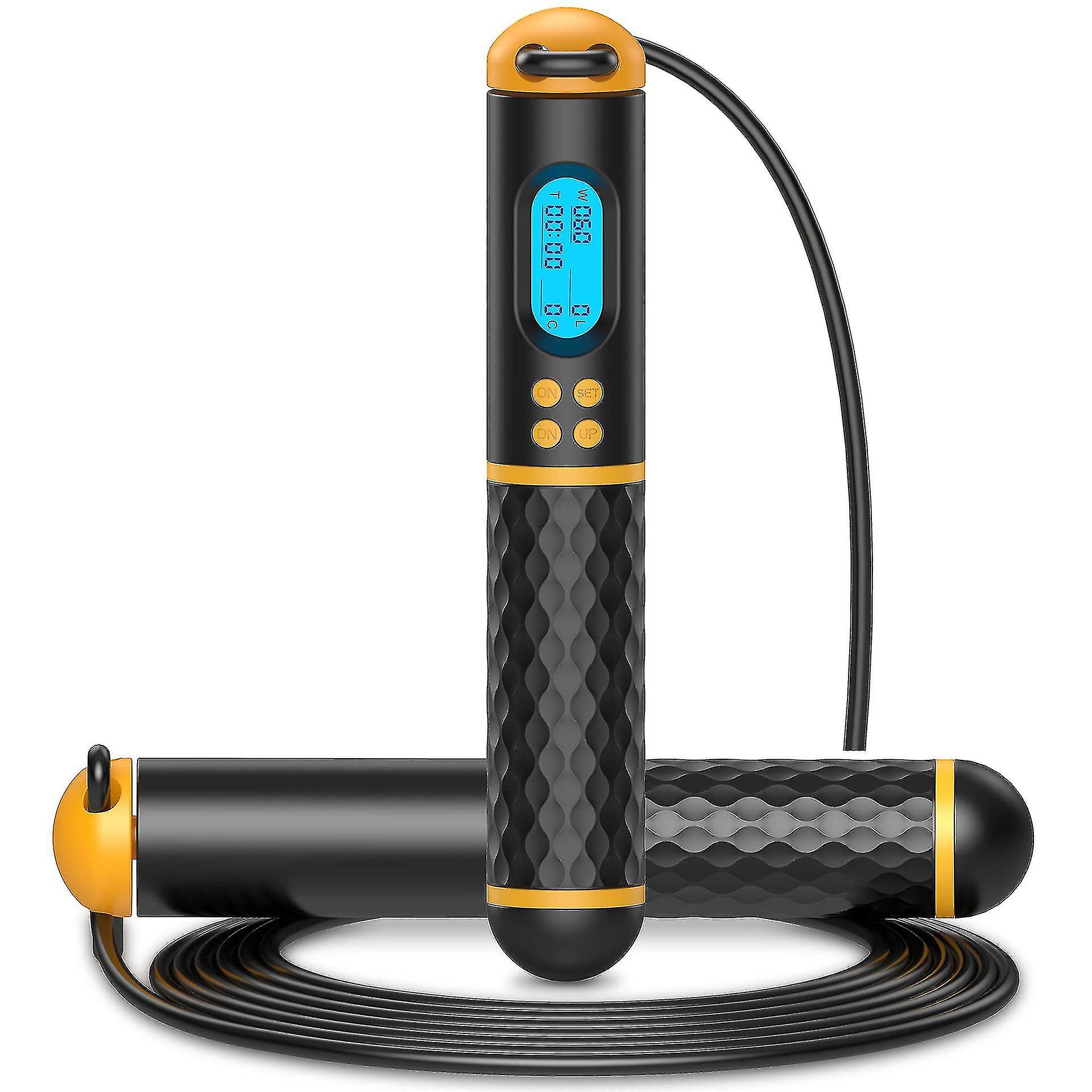 Jump Rope, Digital Weighted Ropeless Skipping Rope, Adjustable