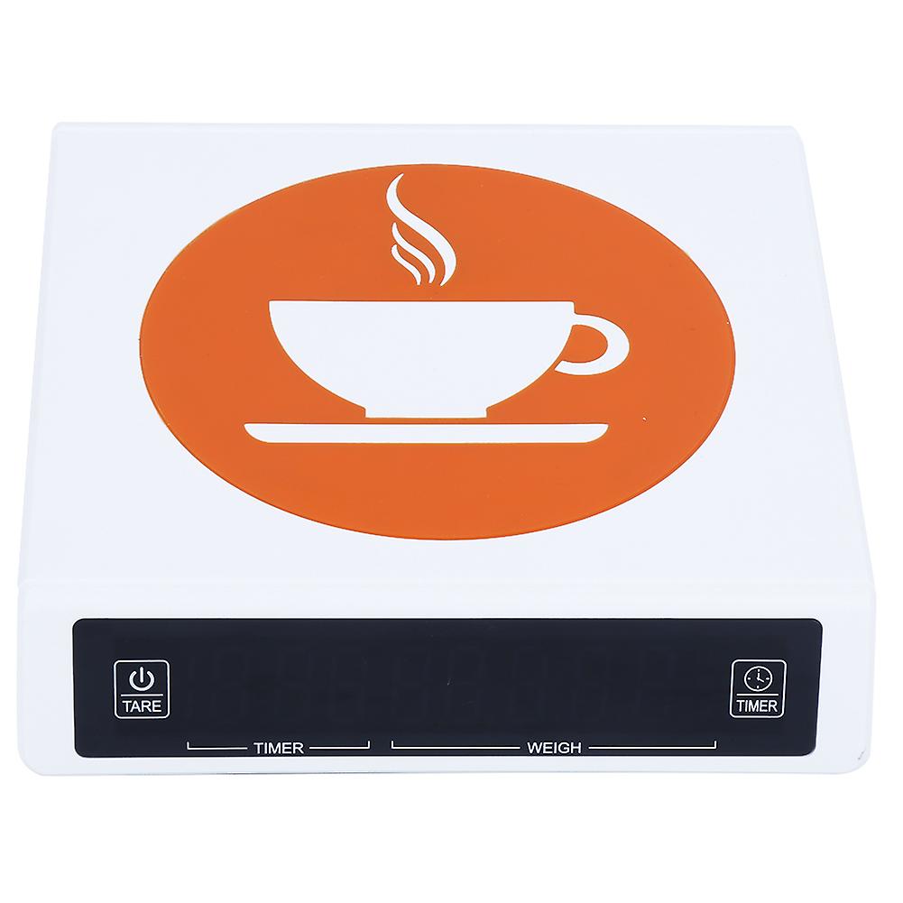 White Portable Kitchen Electronic Scale Coffee Baking Scale with Timer Function 3kg/0.1g