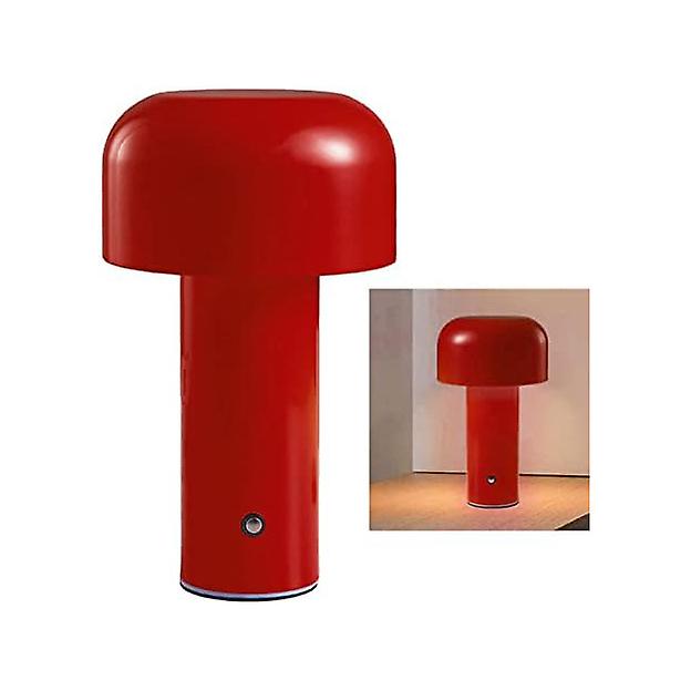 Mushroom Table Light, Lighting Mushroom Table Lamp for Bedroom (Red)