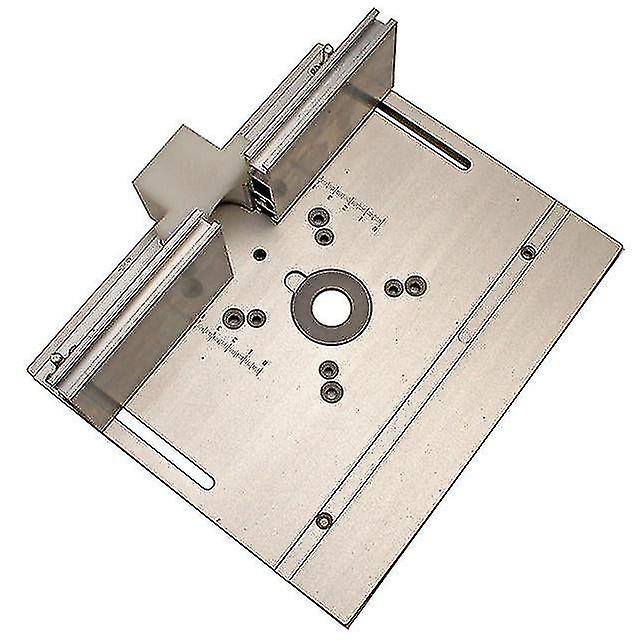 Aluminum Router Table Insert Plate W/miter Gauge For Woodworking Benches Table Saw  Multifunctional Trimmer Engraving Machine