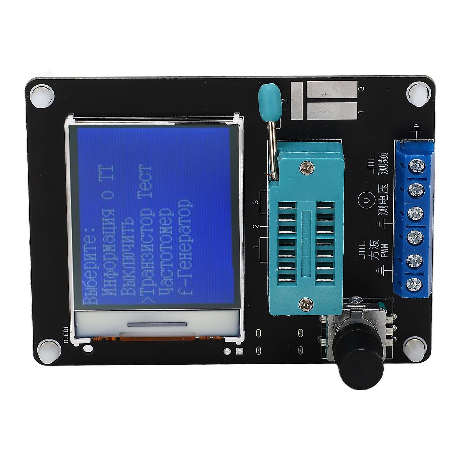 DC5V Transistor Tester 1.77in TFT Color Screen Capacitance Inductance ESR Volt Frequency Meter Russian Simplified Version