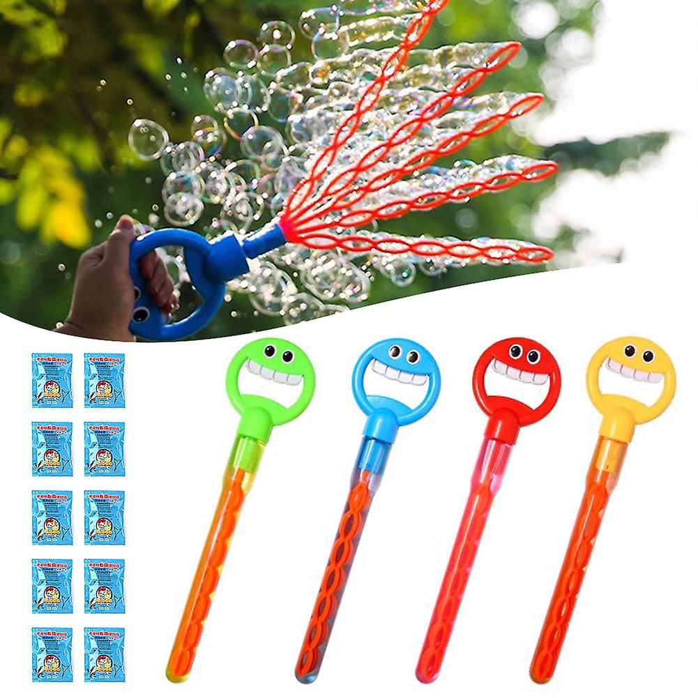 5 Claw Lovely Smilings Bubble Wands for Kids Portable Family Interactive Toys for Child