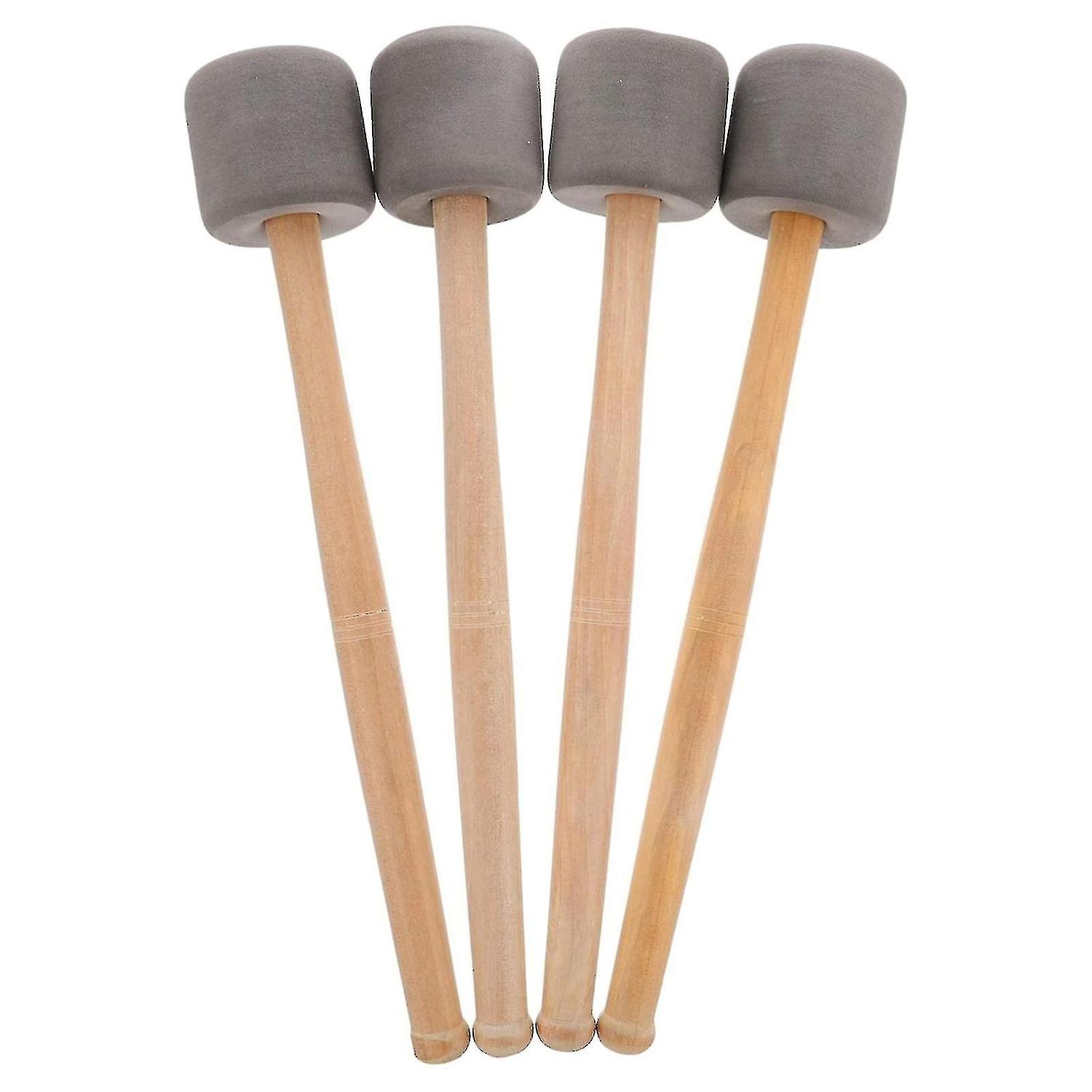 4 adet Bas Davul Mallets Çubuklar Mallets Köpük Kafa Davul Mallets Bando Perküsyon için