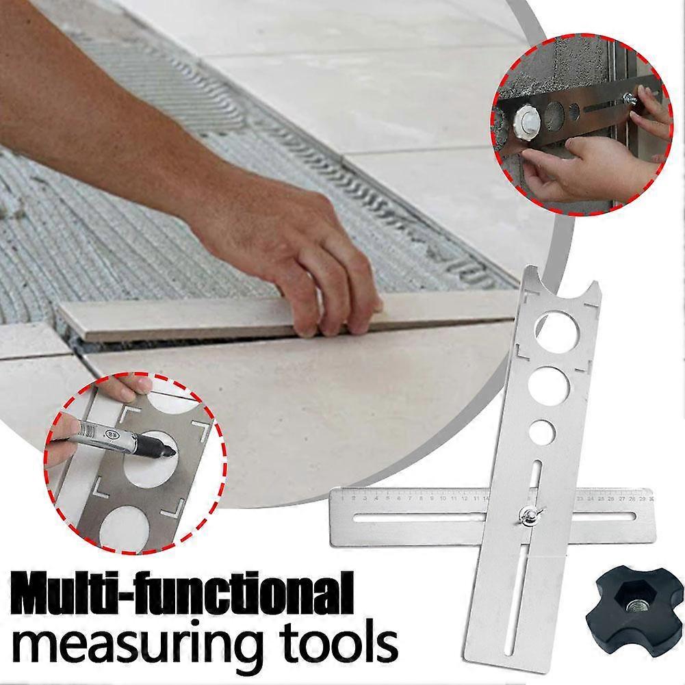 Tile Hole Locator Multi-functional Measuring Tools Ceramic Tile Hole Opener