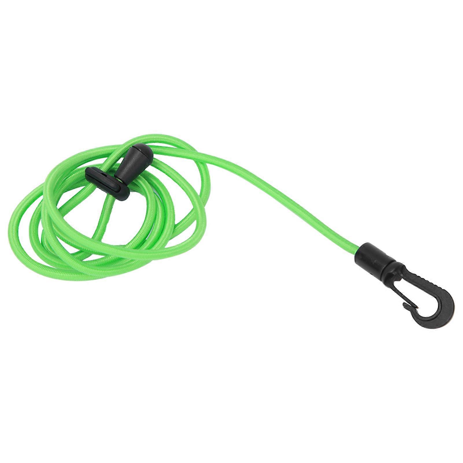 Kayak Paddle Rope DIY Elastic Kayak Paddle Leash Bungee Rope Buckle Combination Lanyard Canoe AccessoryGreen Kayak Accessory