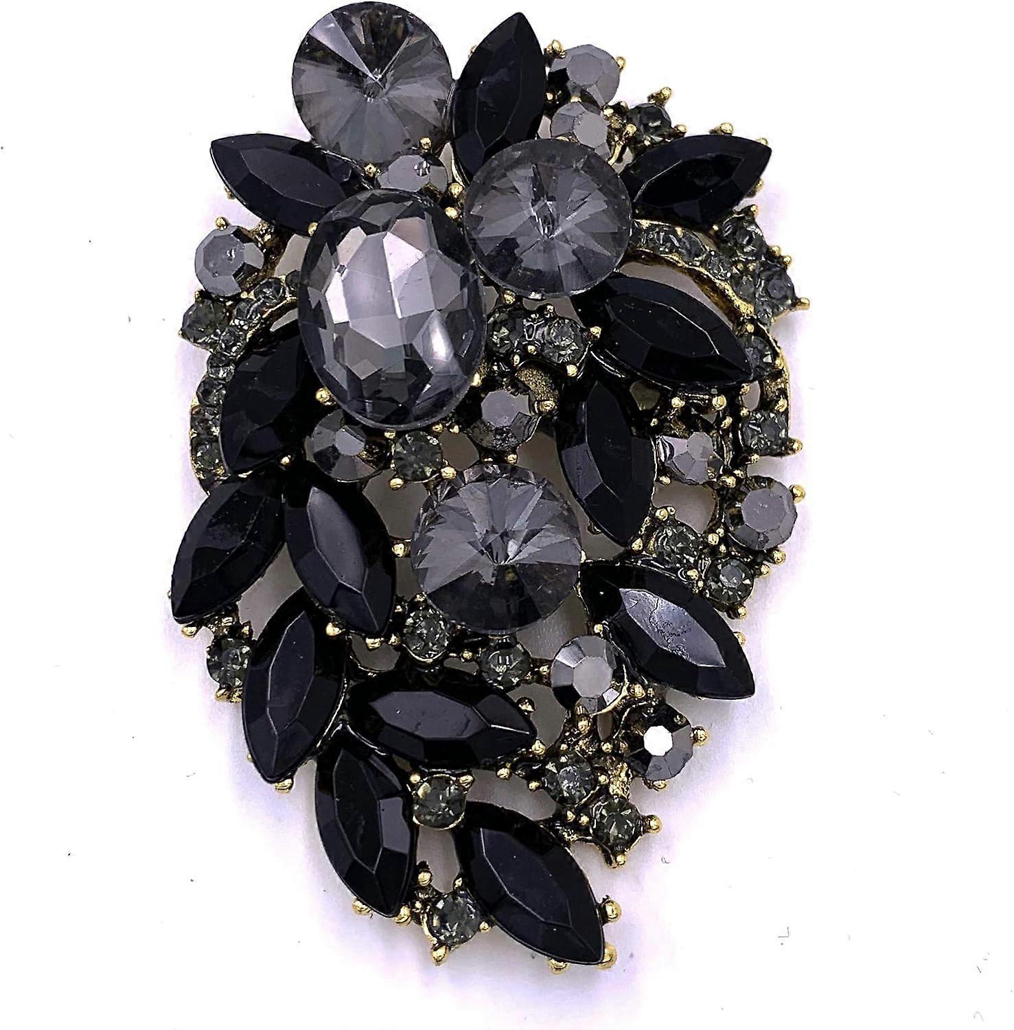 Rhinestone Statement Brooch Pin Flower Dress Accessory