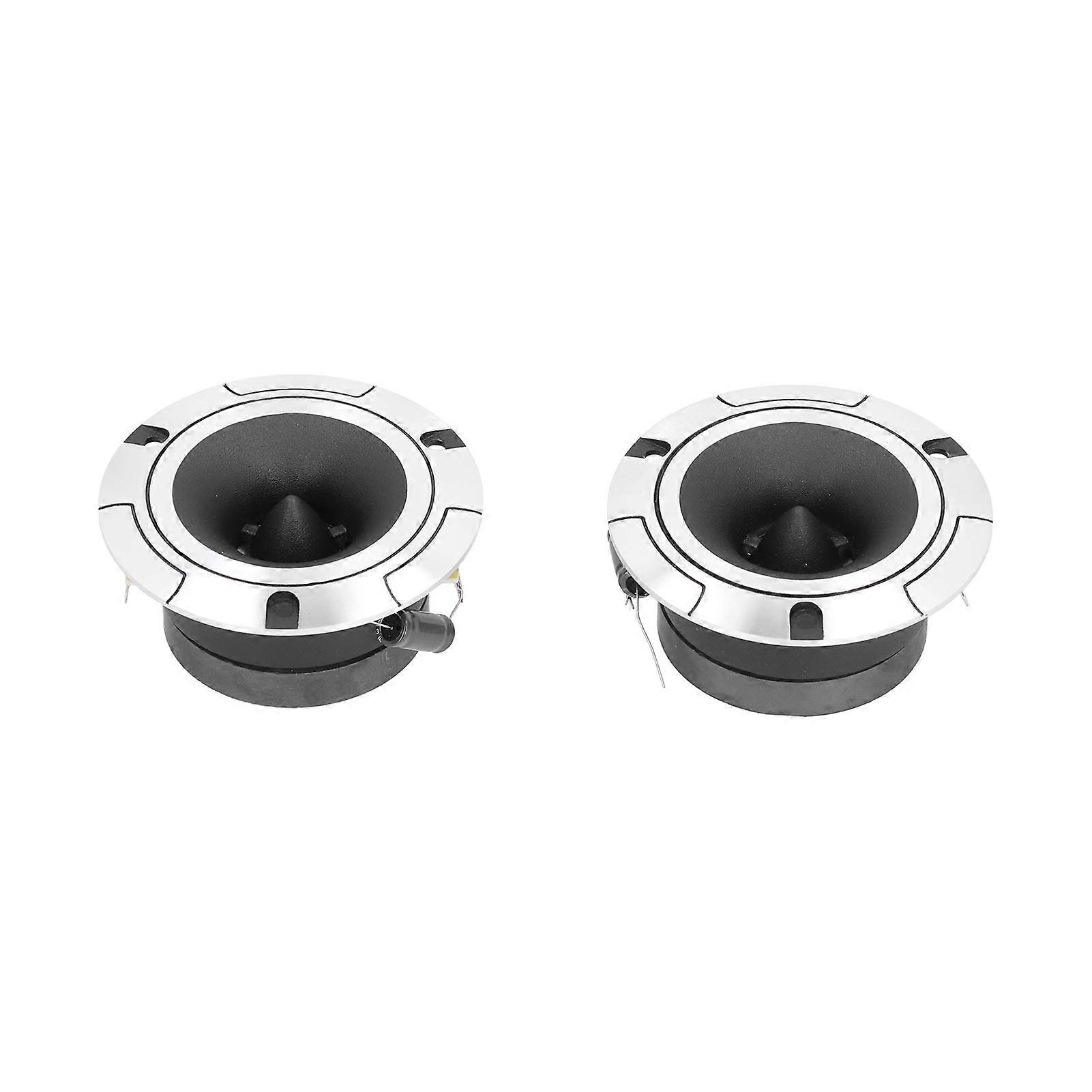 Pair Car Audio Speakers 4in Round 92dB 12V 35hz20khz Symmetrical Terminal Sound System Universal E2U211