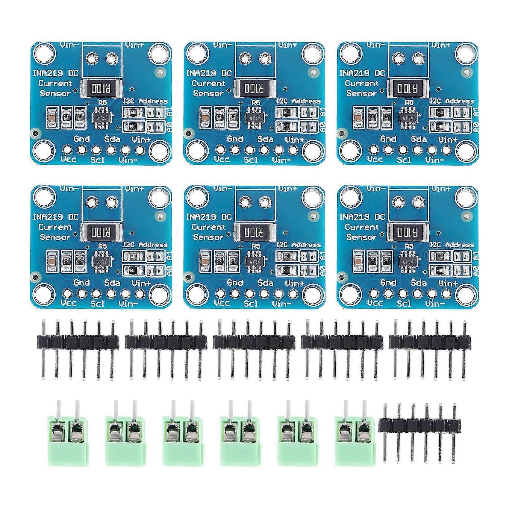 6Pc MCU-219 INA219 I2C Bi-Directional DC Current Power Supply Sensor Module Breakout 3-5V SOT23