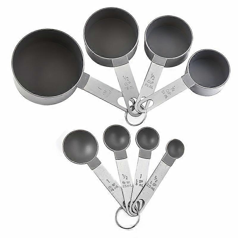 8pcs/set, Measuring Cups And Measuring Spoons Set, Multifunctional Plasitc Measuring Spoon With Stainless Steel Handle, Measuring Cup, Graduated Measu