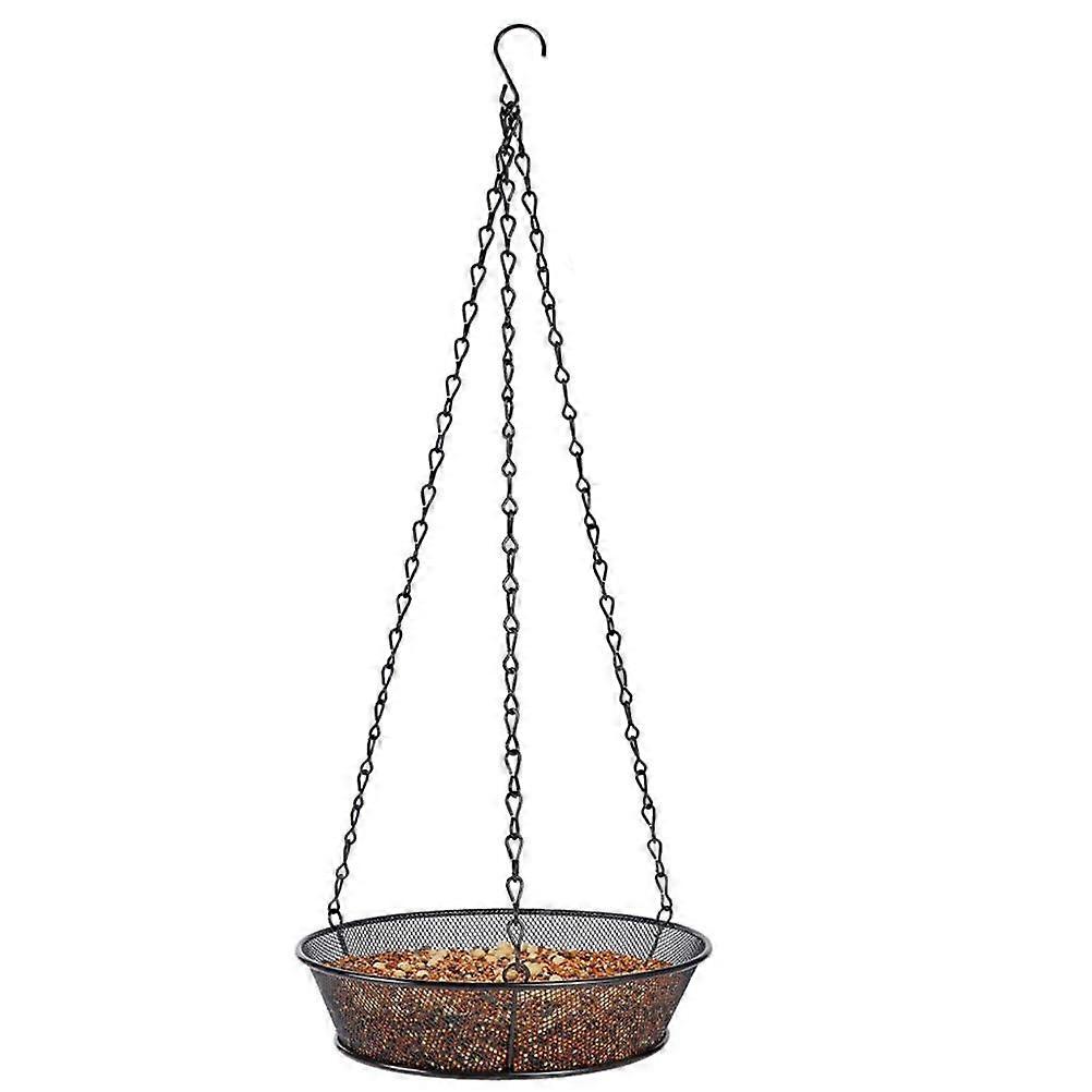 Metalliverkkoinen riippuva lintujen syöttöalusta, riippuva lintujen syöttöalusta villin takapihan ulkopuutarhan koristeluun