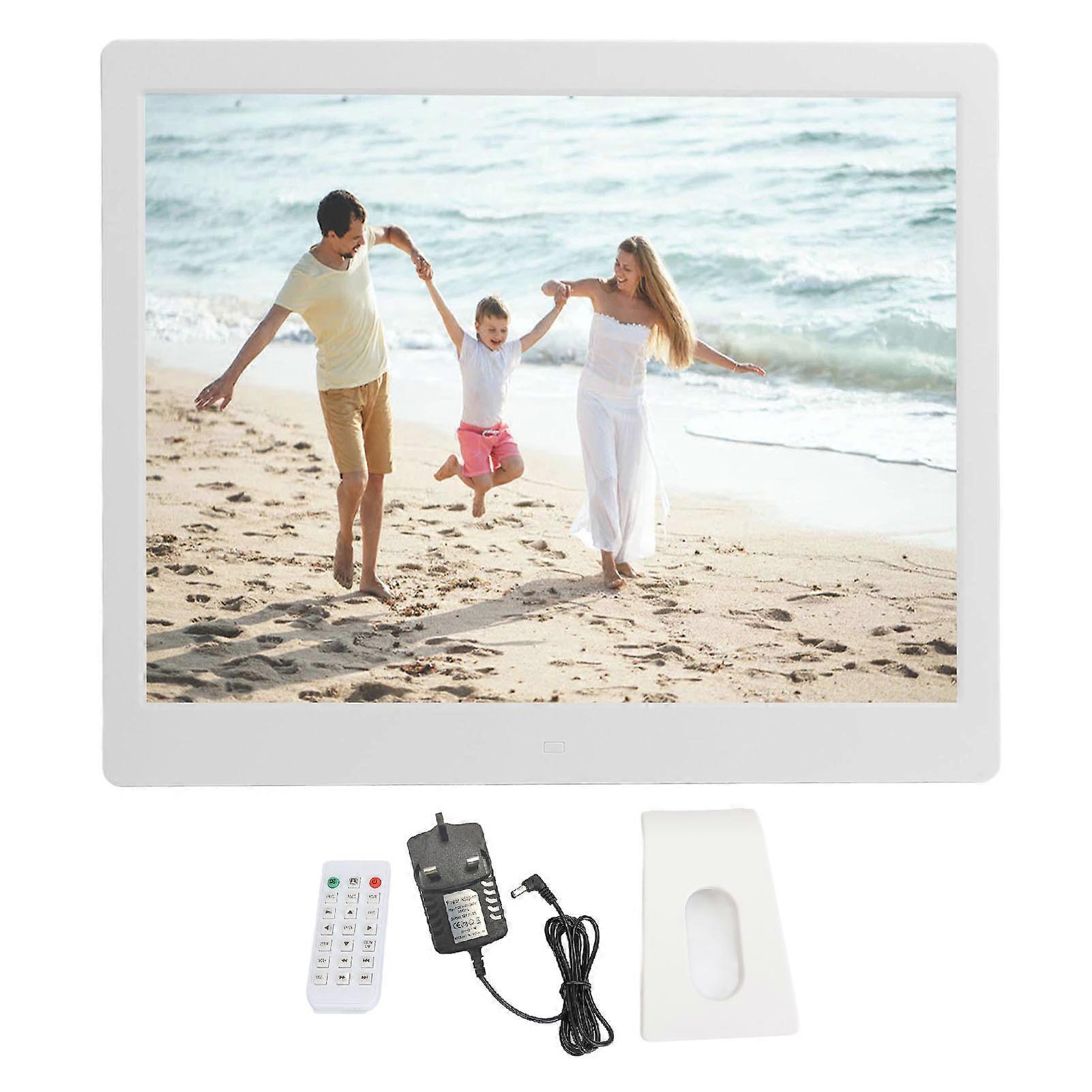 Digital Photo Frame 16in 1080p Photo Video Music Remote Control Calendar Clock Electronic Picture Frame With Bracket 100240v Uk Plug