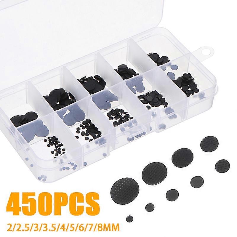 450pcs 2-8mm Conductive Pads Keypad Repair Kit for IR Remote Controller Professional Smart Remote Rubber Button Pads Repair Set
