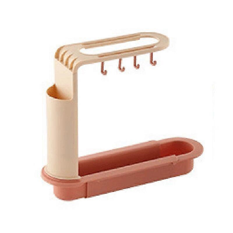 Telescopic Sink Bracket Extendable Kitchen Sink Storage Rack Hanging Basket Sink Shelf