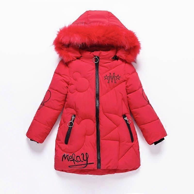 Vinterjacka för flicka varm parka huva
