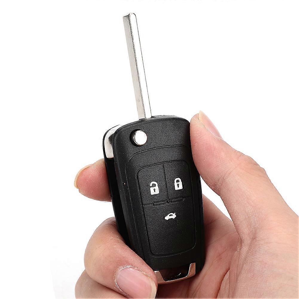 3 Buttons Car Key Case Remote Key Fob Shell Replacement Fit for Opel White Button Type