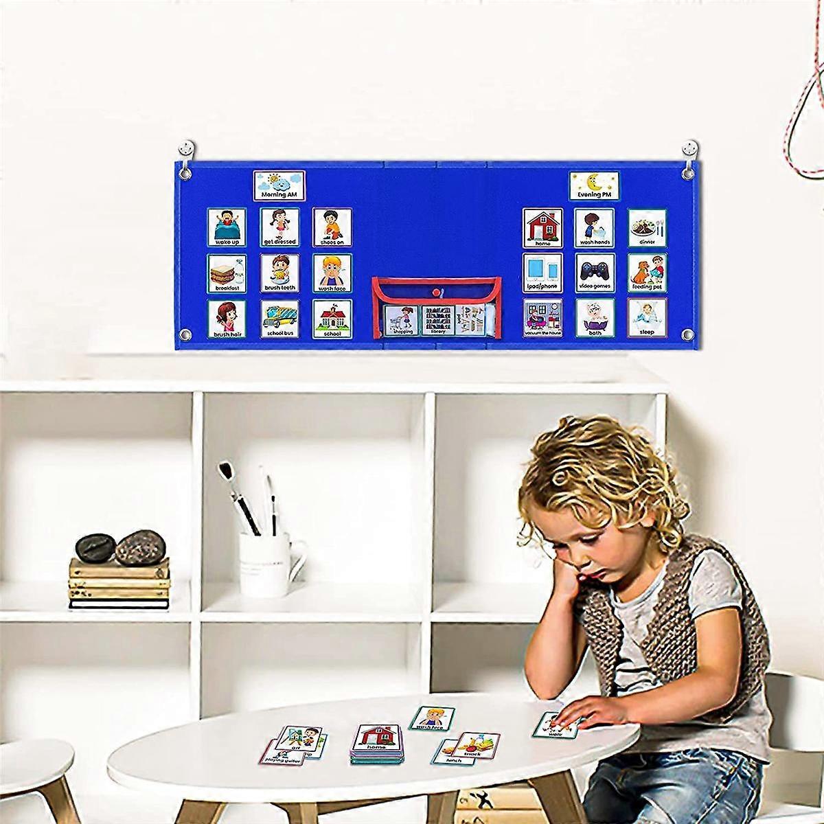 Visual Schedule for Kids Daily Routine Chart with 70 Cards Calendar ...