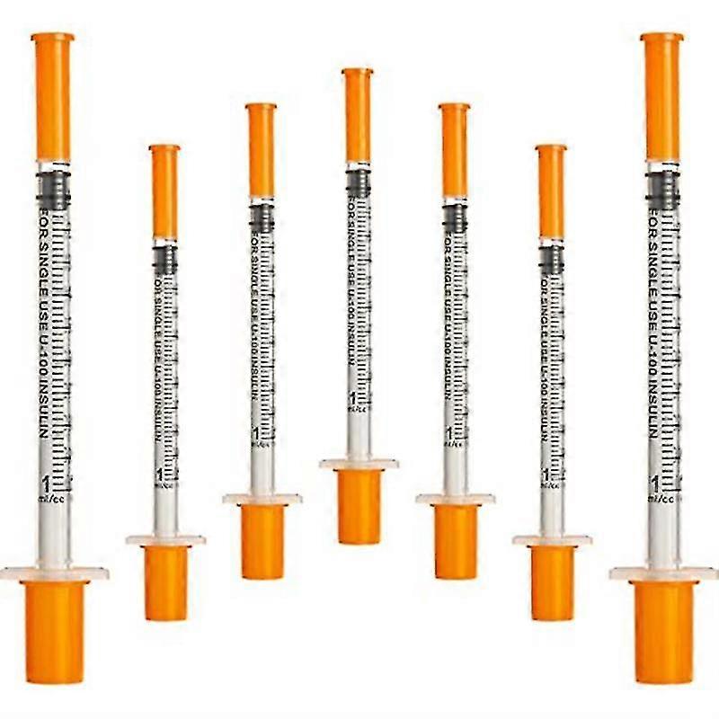 50 Stück/Packung 1 ml Spritze mit 30 g (8 mm lang) Laborbedarf einzeln versiegelte Verpackung