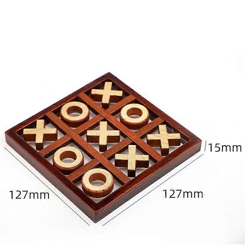 Parent Child Interaction Wooden Board Game XO Tic Tac Toe Chess Funny Developing Intelligent Educational Toy Puzzles| |