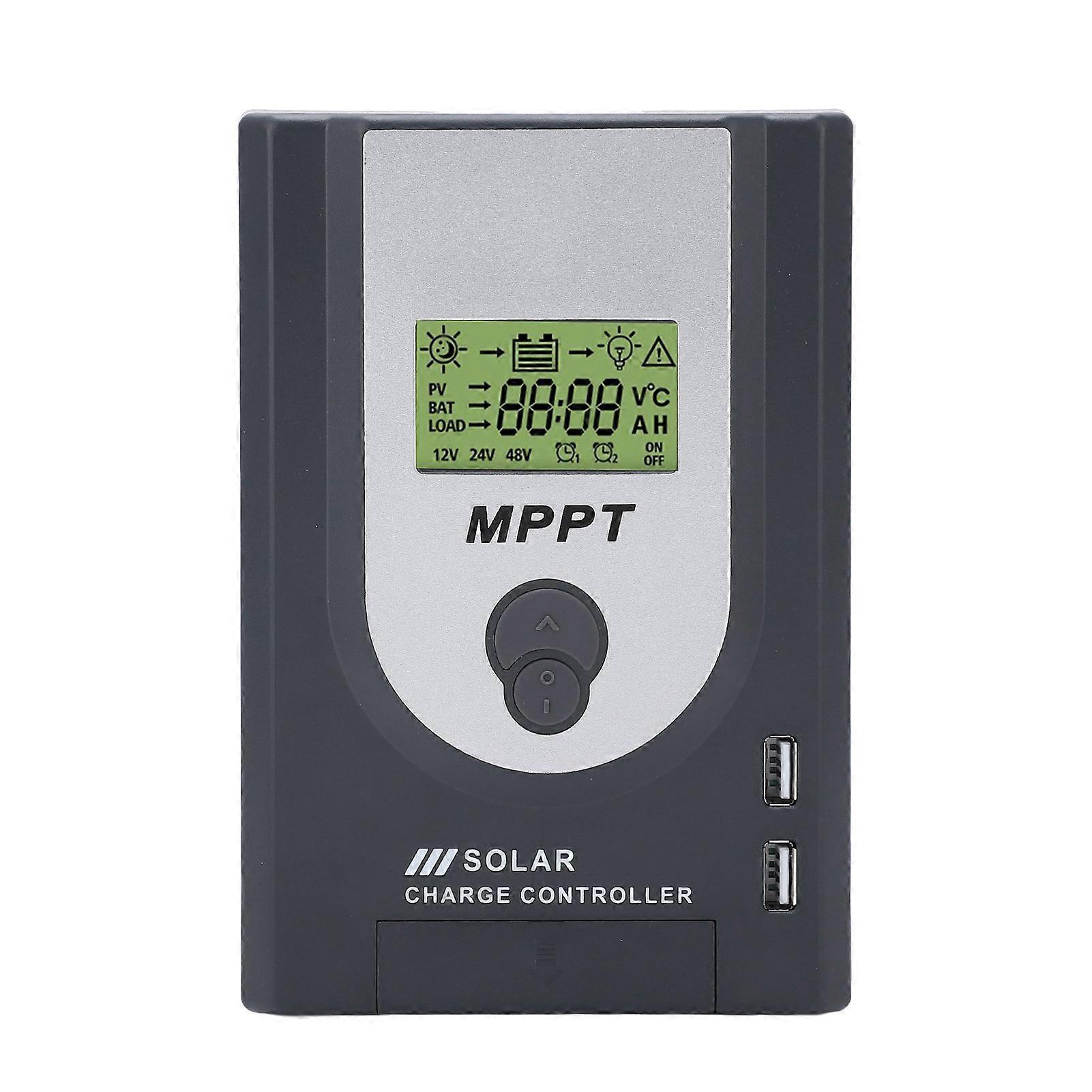 12V 24V MPPT Solarladegerät Controller 10A einstellbarer Parameter mit Dual-USB-Port-Solarpanel-Regler