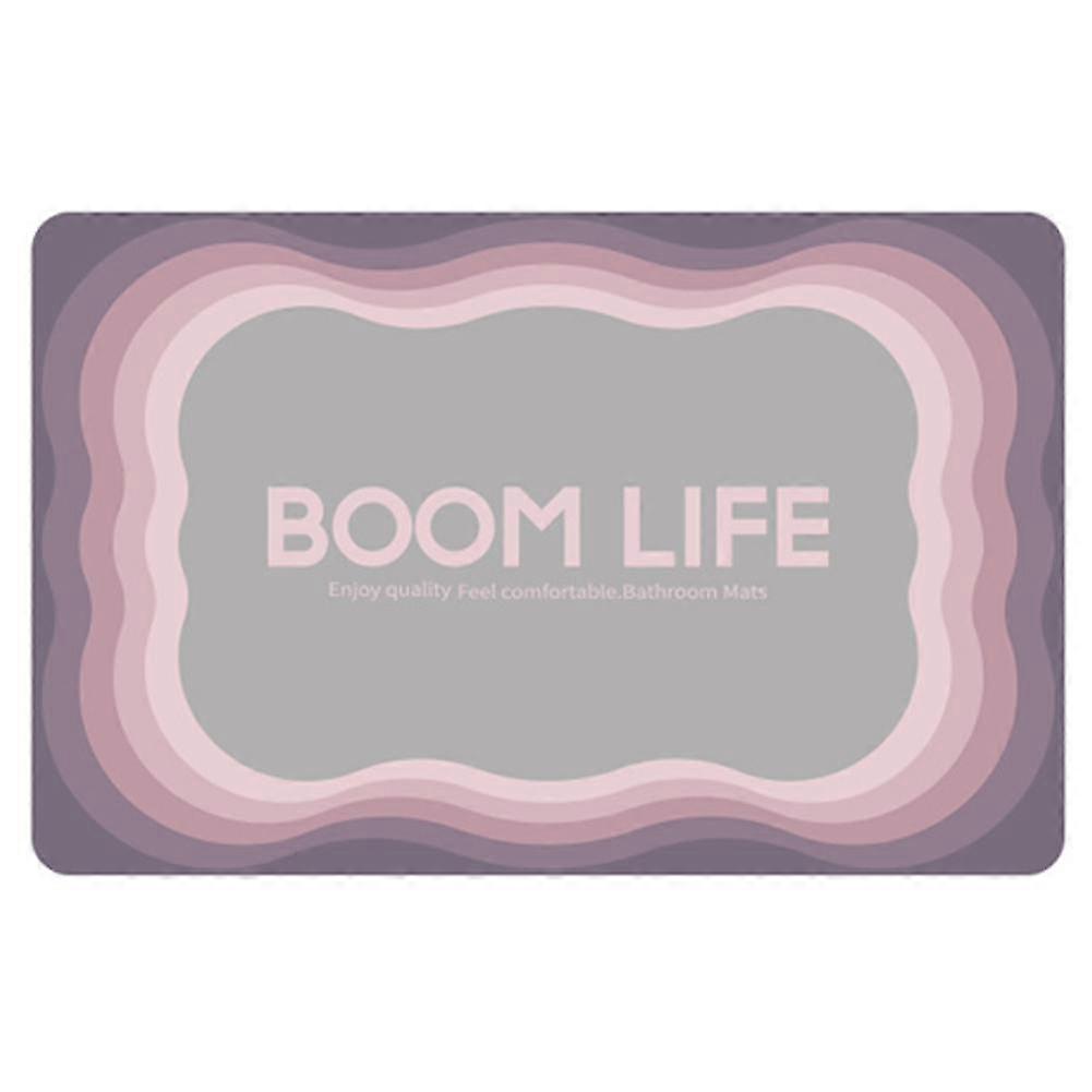 Diatom Mud Bath Rugs Super Absorbent Gradient Entrance Mat Irregular Non Slip Backing Low-profile Area Rug