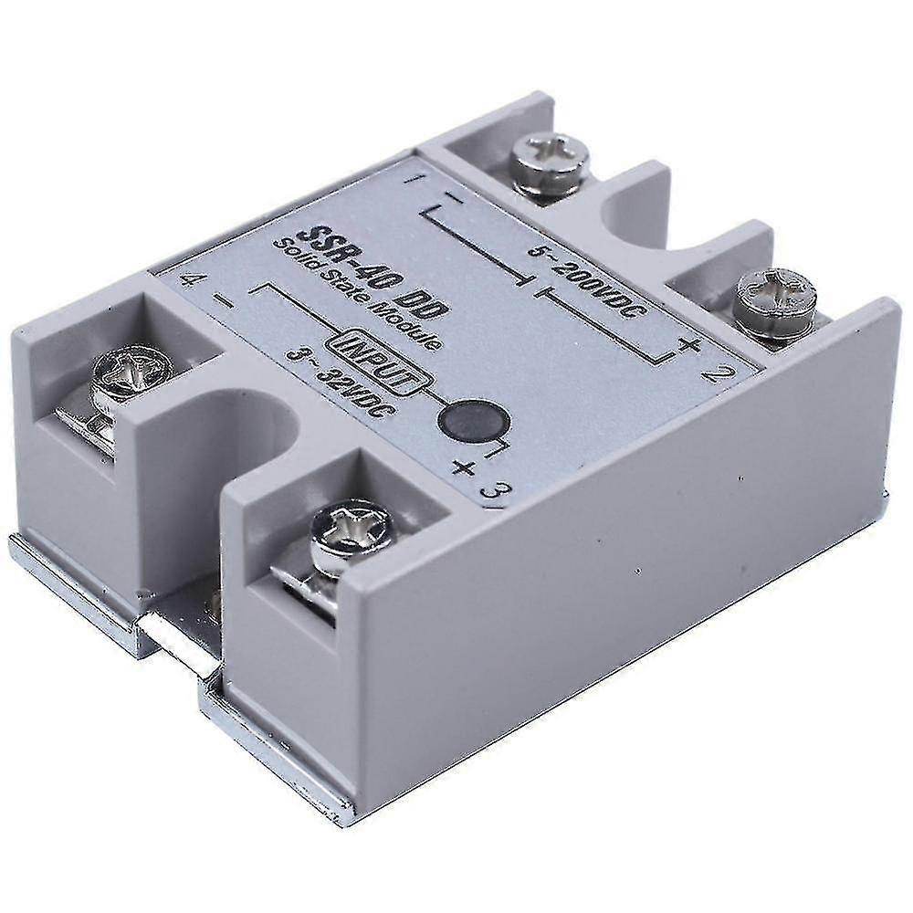 4x Single Phase Solid State Relay Dc-dc Ssr-40dd 40a White+silver