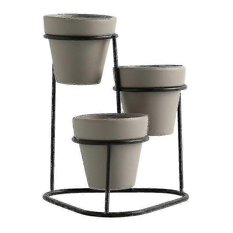 Simple Garden Indoor Modern Plant Display Stand-grey H