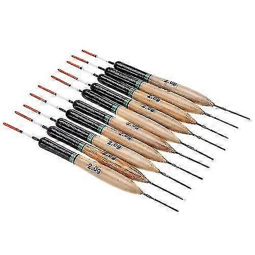 10 قطع 2G الصيد يطفو بويبرز بولونيا الخشب أدوات معالجة الصيد