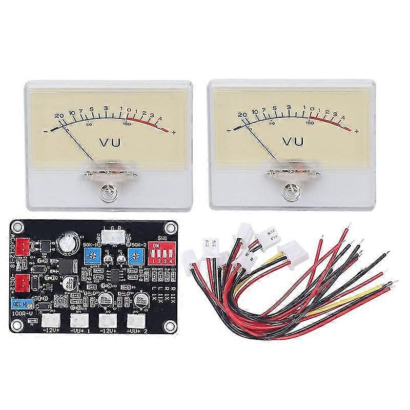 Power Amplifier Vu Meter With Driver Board Kit High Accuracy Audio Level Meter With Backlit For Diy