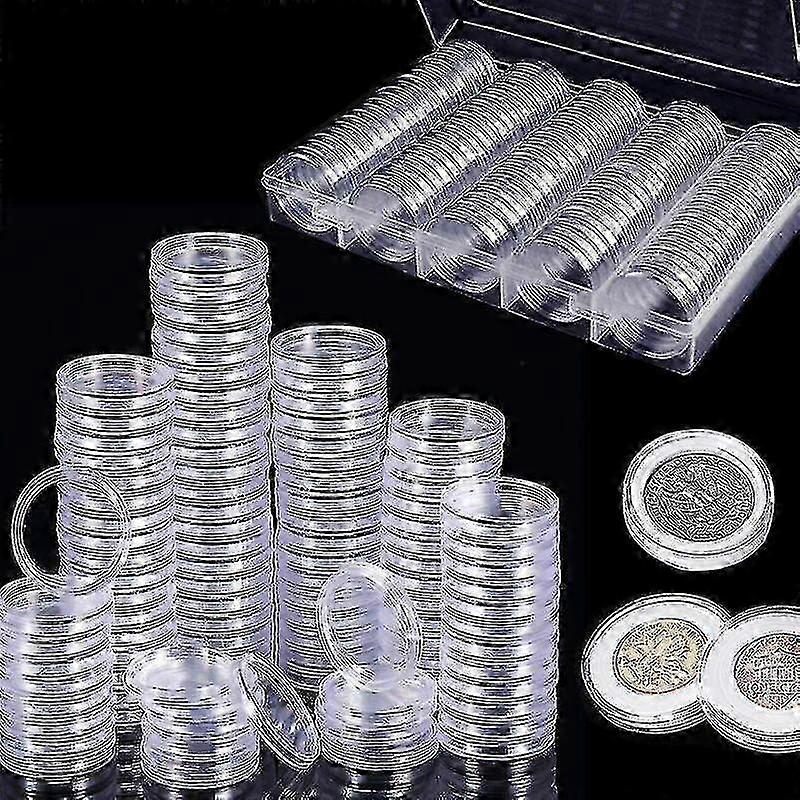100pcs Plastic Coin Capsules Coin Collection With Storage Box For Coin Collection