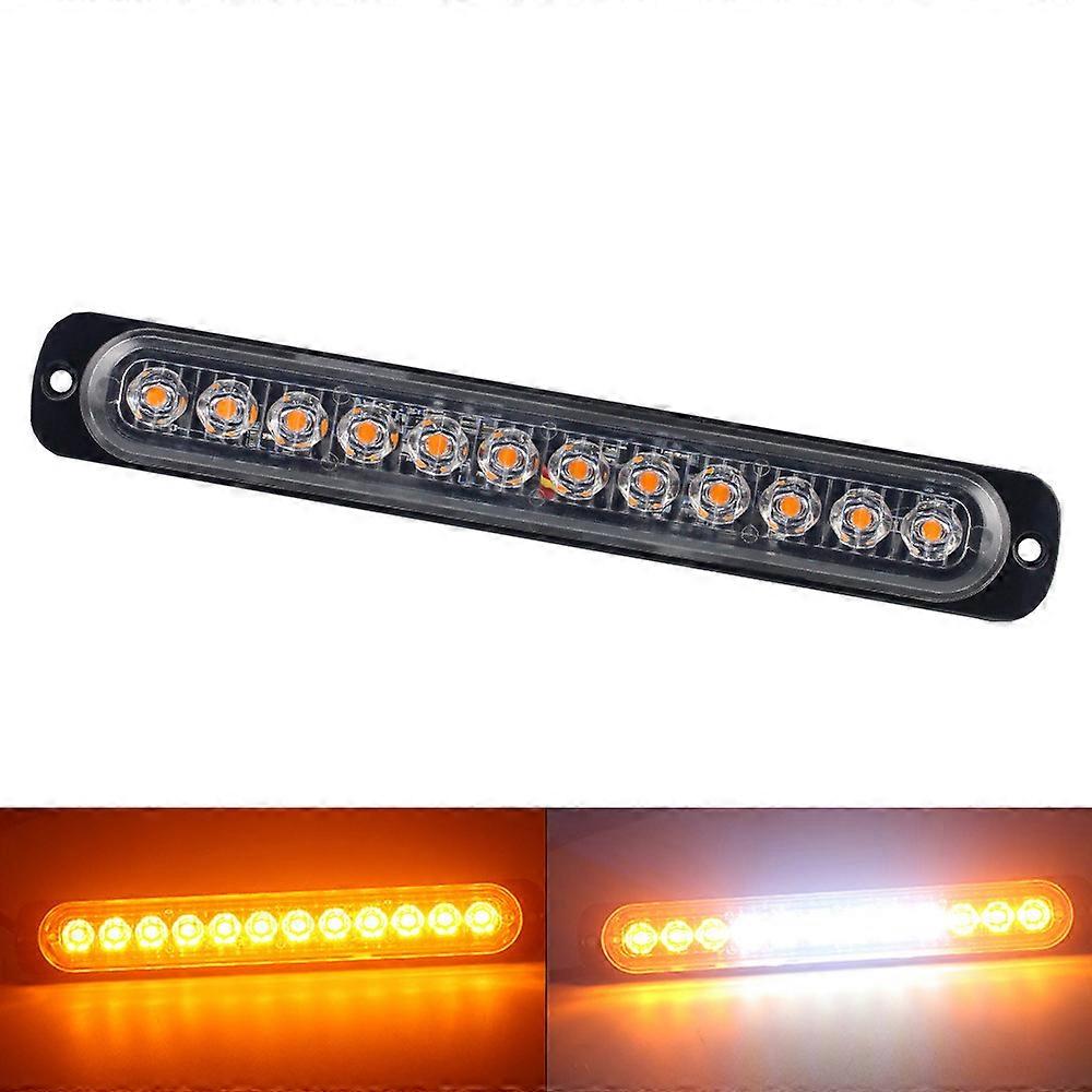 1pcs Stroboscopes Strobe 12 LED Flash Light Auto 12-24V Emergency Flashing Side Marker Light Bars Constantly Bright Lights