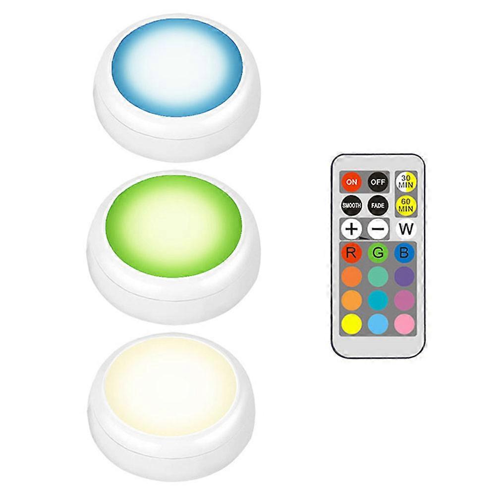 Wireless LED Puck Lights Under Cabinet Kitchen Lighting with Remote Control