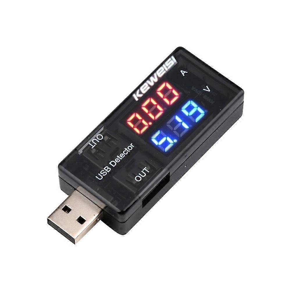 Dual USB Current Voltage Charging Tester Battery Voltmeter Ammeter Charger Doctor Mobile Power Charging Red+Blue