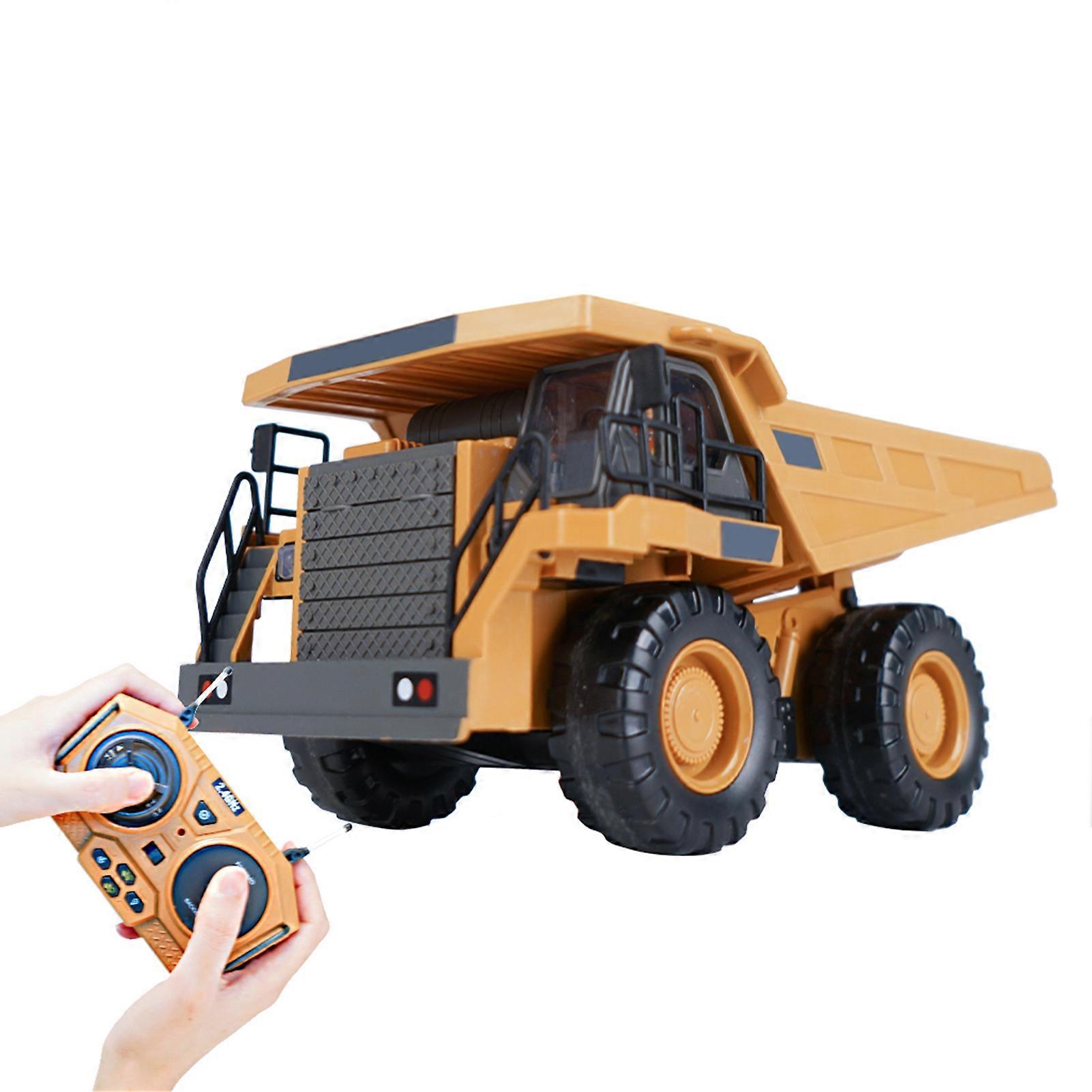 RC Excavator 1/20 2.4GHz 11CH RC Construction Truck Engineering Vehicles Educational Toys for Kids with Light Music
